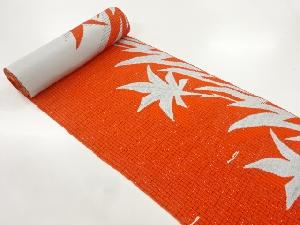 アンティーク　草花模様織出し八寸帯地反物